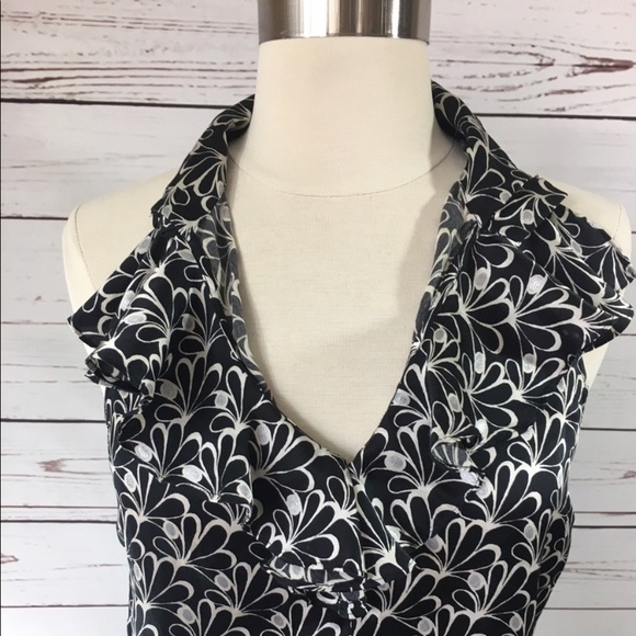 ❤️ Like New SILK Express Keyhole Blouse - Picture 4 of 8
